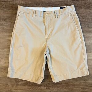 Polo Ralph Lauren Relaxed Fit 10” Chino Shorts Mens Flat Front Size 30 Khaki F27